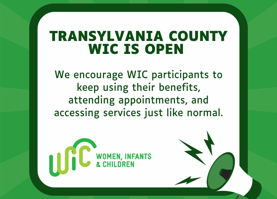 Transylvania County WIC is Open